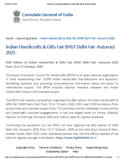 Consulate General of India-Saint Denis-Reunion Island Coverage