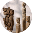 Hand-carved Wooden Tribal Statues