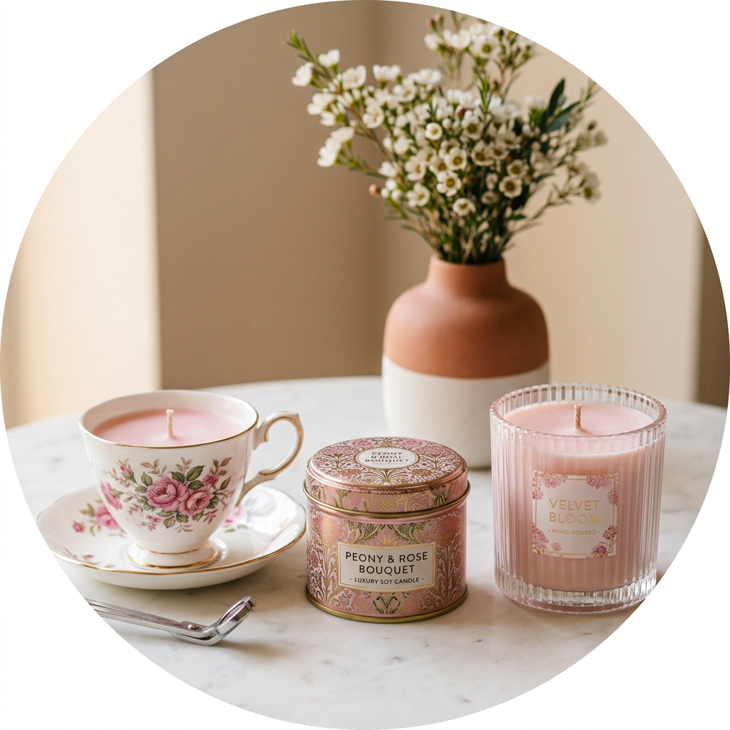 Fragrant Candles & Tea Set