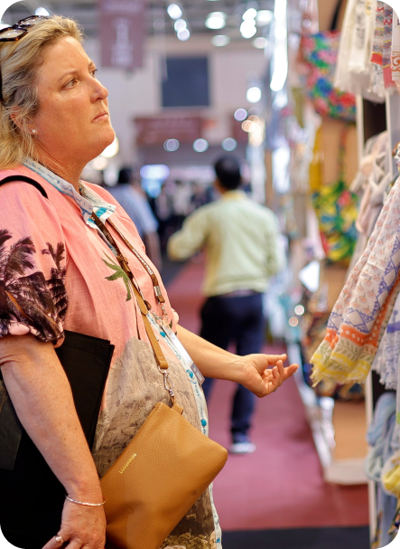 Exhibition trade visitors